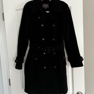 Cole Haan Wool Coat Size 8 Black
